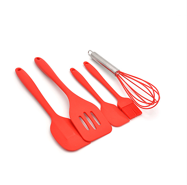 E SPRING custom 5 pcs silicone cooking kitchen utensils silicone kitchenware tool set, utensils kitchen tool