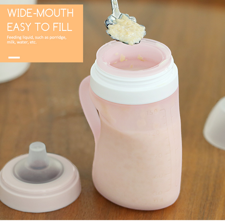 Hot Products Eco-Friendly Portable Collapsible Silicone Baby Feeding Bottle