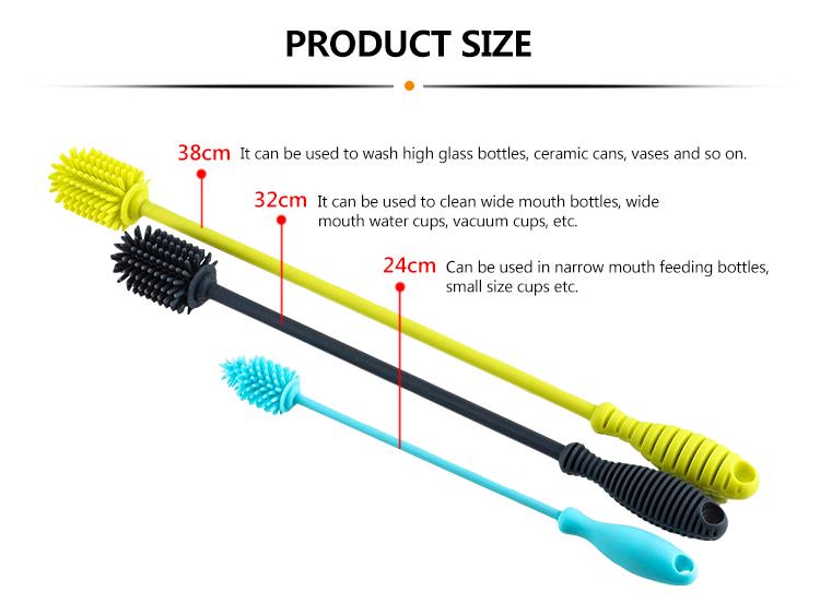 Factory Wholesale Colorful Daily Necessities Gift To Friends Bottle Tools Silicone Cleaning Brush