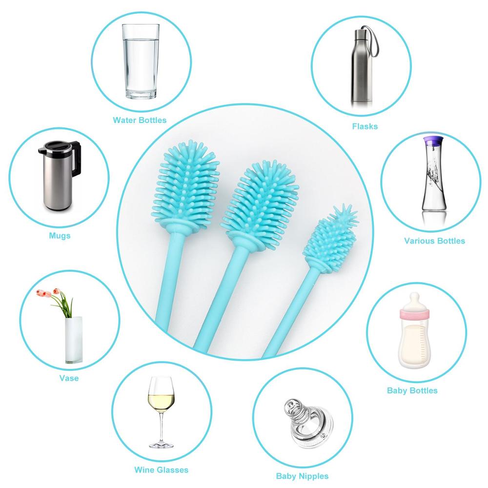 Factory Wholesale Colorful Daily Necessities Gift To Friends Bottle Tools Silicone Cleaning Brush