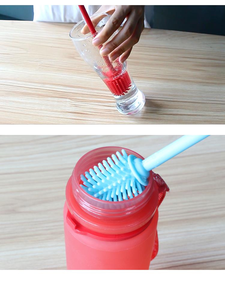 Factory Wholesale Colorful Daily Necessities Gift To Friends Bottle Tools Silicone Cleaning Brush