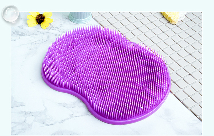 Shower Foot Scrubber and Massager mat, Foot Wash Bath Massage Cushion with Suction Cup Silicone Non-Slip Massage Pad