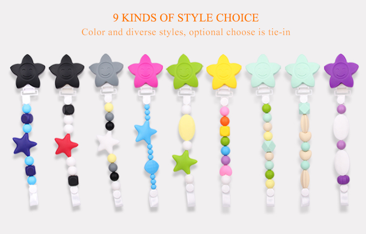 Baby Products Baby Pacifier Clip Holder,Teething Baby Pacifier Clip Silicone