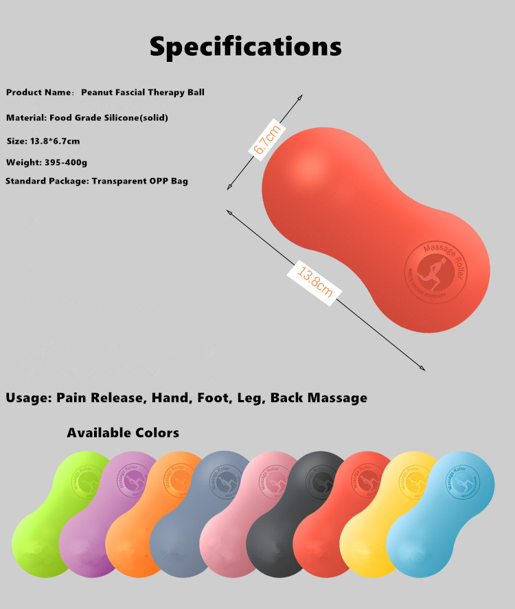 New Factory Price Foot Massager Peanut Shape Rubber Foot Roller Massage Ball