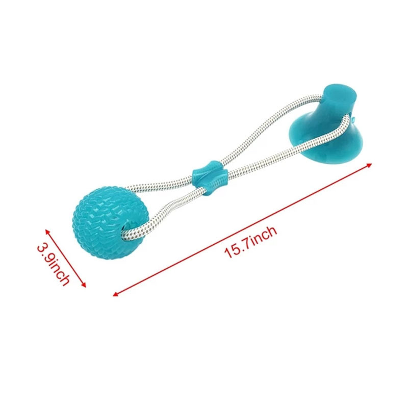 Dog Toy Silicon Suction Cup Tug Interactive Dog Ball Toys For Pet Chew Bite Tooth Cleaning Toothbrush Feeding Pet Supplies