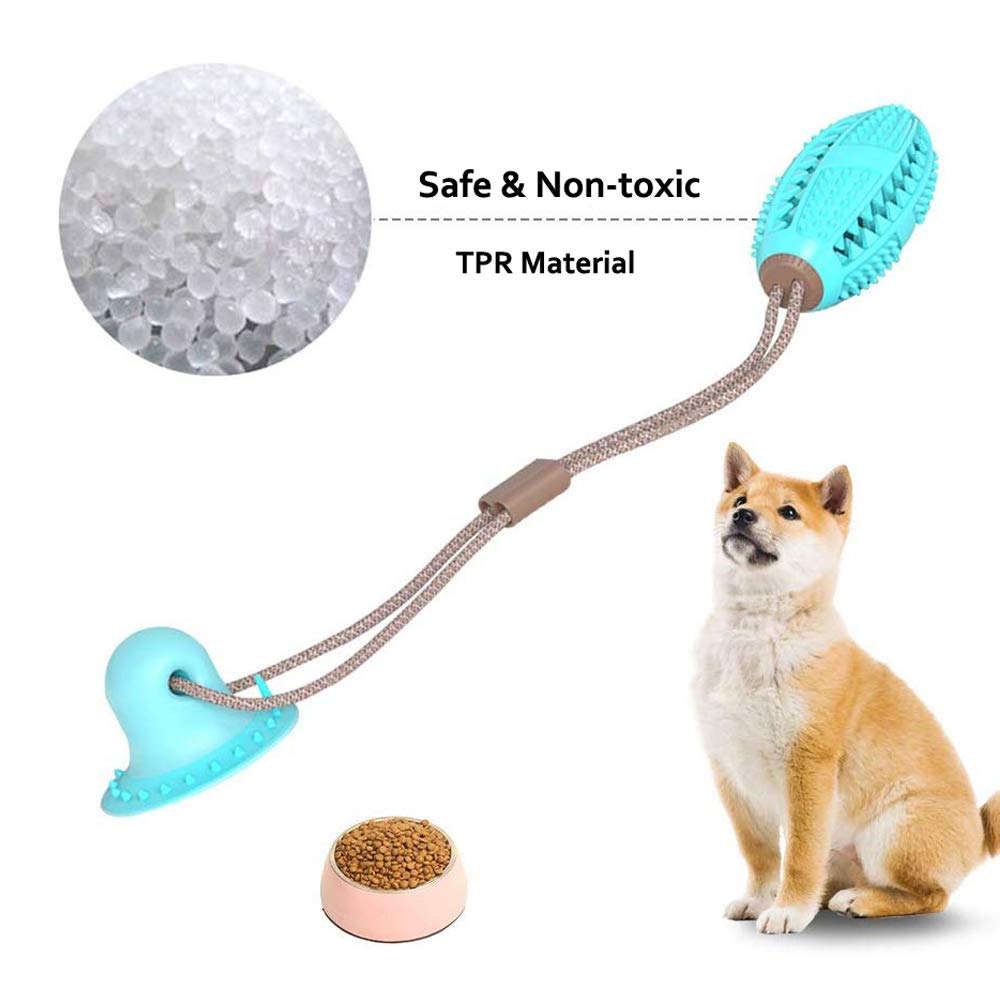 Dog Toy Silicon Suction Cup Tug Interactive Dog Ball Toys For Pet Chew Bite Tooth Cleaning Toothbrush Feeding Pet Supplies
