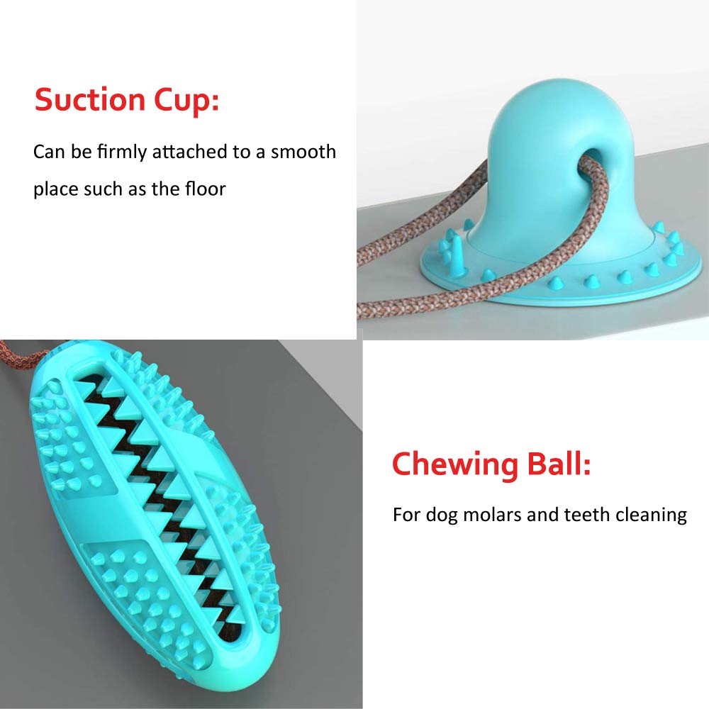 Dog Toy Silicon Suction Cup Tug Interactive Dog Ball Toys For Pet Chew Bite Tooth Cleaning Toothbrush Feeding Pet Supplies