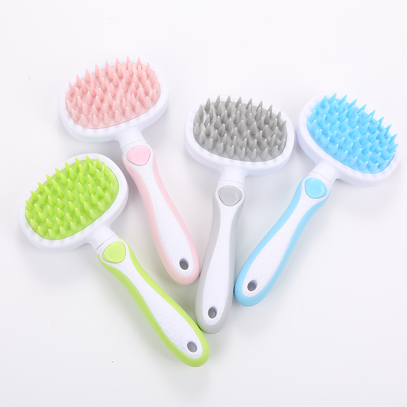 wholesale cleaning supplies Silicone Pet Brush Pet Supplies Soft Tooth Massage Comb