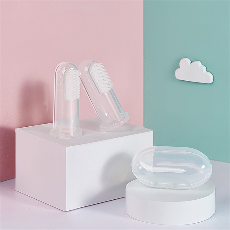 Amazon Hot Selling Infant Teether Mother Help Soft Silicone Baby Finger Toothbrush