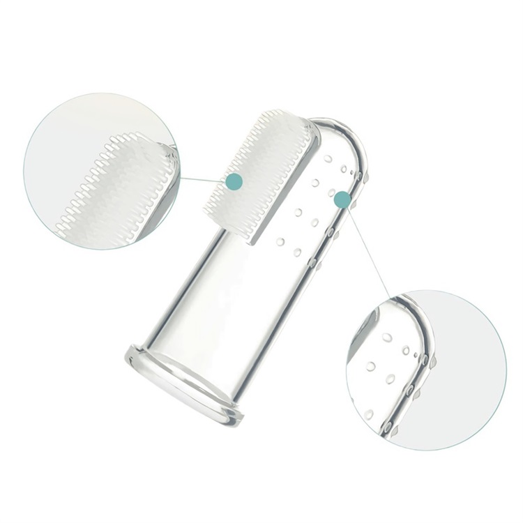 Amazon Hot Selling Infant Teether Mother Help Soft Silicone Baby Finger Toothbrush