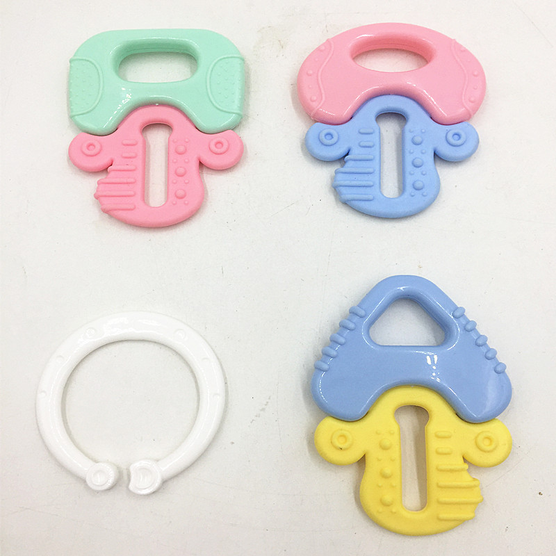 Soft Key ring Fruit shape food Grade silicone baby teethers toys toddler Grasp Chew Toy BPA free infant Training Toothbrush