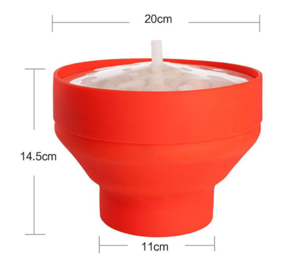 2019 Amazon New Product Silicone Popcorn Popping Bowl folding Microwave Silicone Popcorn Maker Bowl