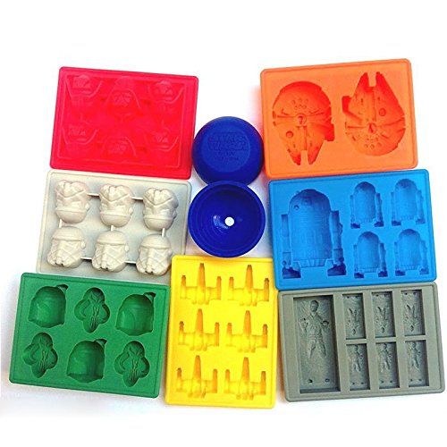 8 Pack 3D Silicone Chocolate BPA Free Good Grade Stackable Durable Easy-Release Flexible Dishwasher Safe Silicone Ice Cube Tray