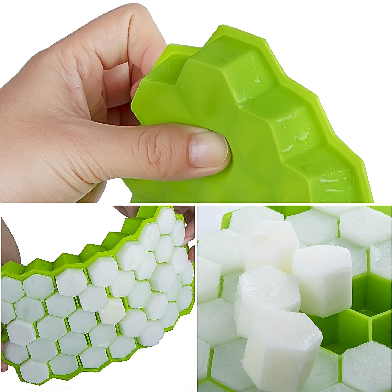 USSE Amazon hot selling 37 cells Whiskey, Cocktail, Stackable Flexible Safe silicone ice tray