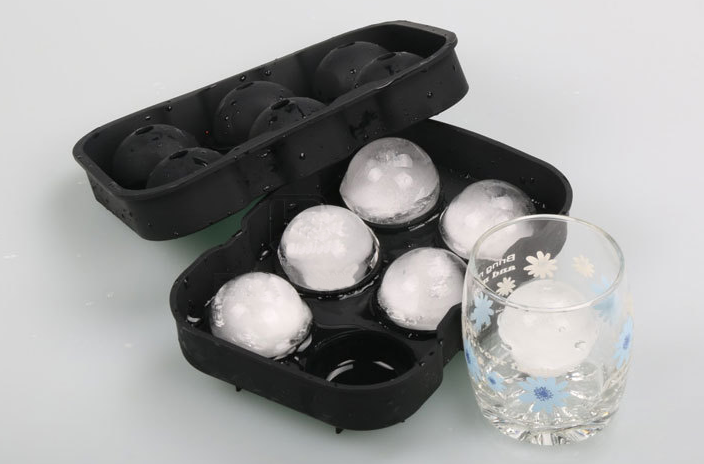 Round BPA Free Cube Trays Ice spheres cube maker silicone ice ball mold for Cocktail Whiskey