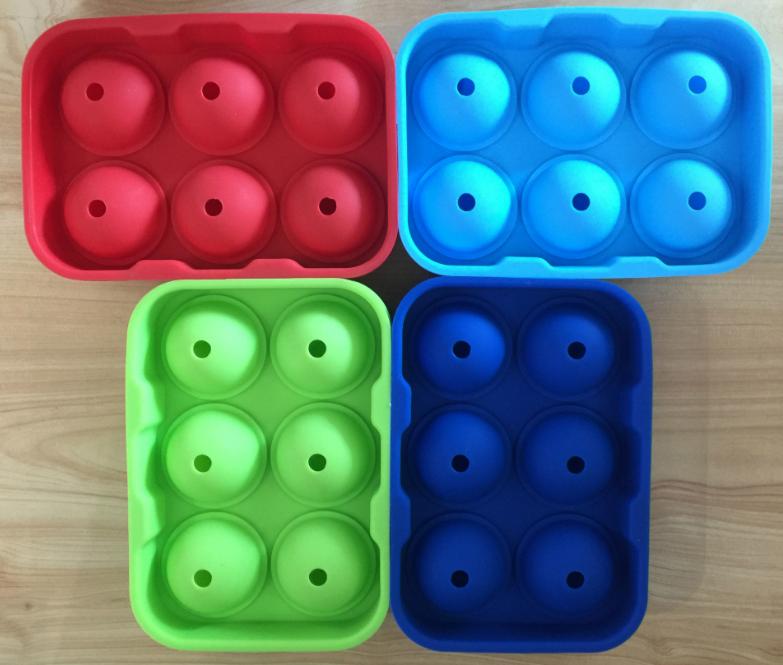 Round BPA Free Cube Trays Ice spheres cube maker silicone ice ball mold for Cocktail Whiskey