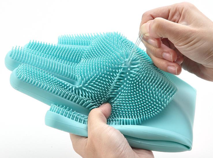 Factory Manufactures Silicone Gloves Scrubbed Dish Scrubbing Glove Magic Silicone Cleaning Gloves