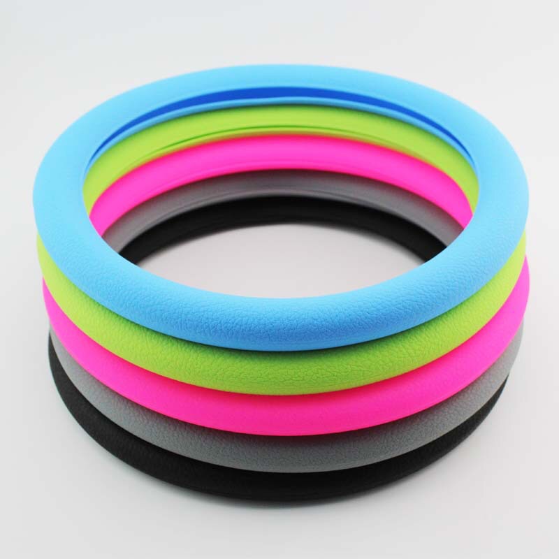 Hot Sell Custom Color 34-42cm Silicone Car Steering Wheel Covers
