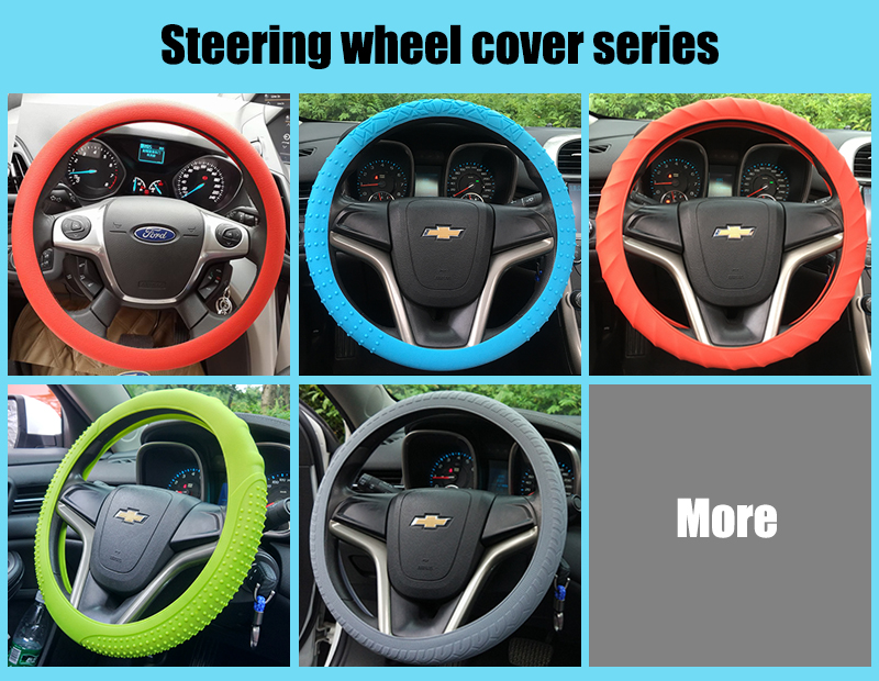 Wholesale For Suv 30cm Elastic Universal Elegant Leather Pattern Auto Steering Wheel Covers 14 Inch