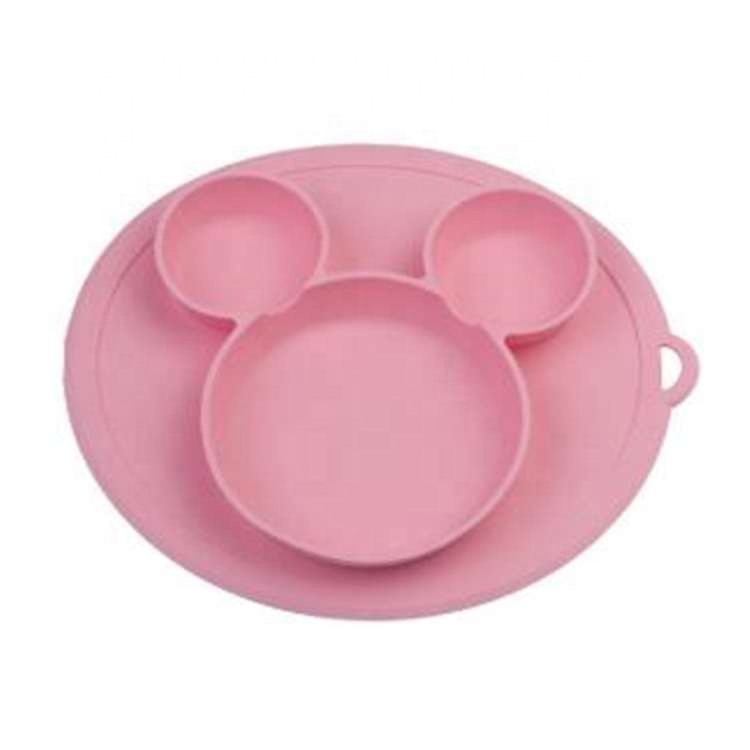 YK3038 Children's tableware Toddler feeding tableware Drop resistant dinner plate Silicone children's dinner plate