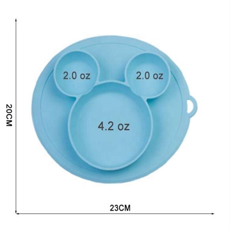 YK3038 Children's tableware Toddler feeding tableware Drop resistant dinner plate Silicone children's dinner plate