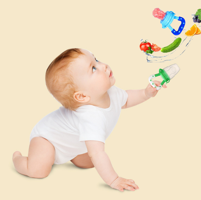 Multi function baby toy washable and reusable colorful safety toy feeder pacifier silicone