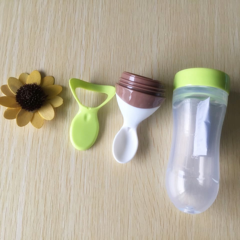 Baby Spoon Bottle Top Selling China Sueezed Baby Feeding Bottle Silicone Safety 90ML Baby Bottle