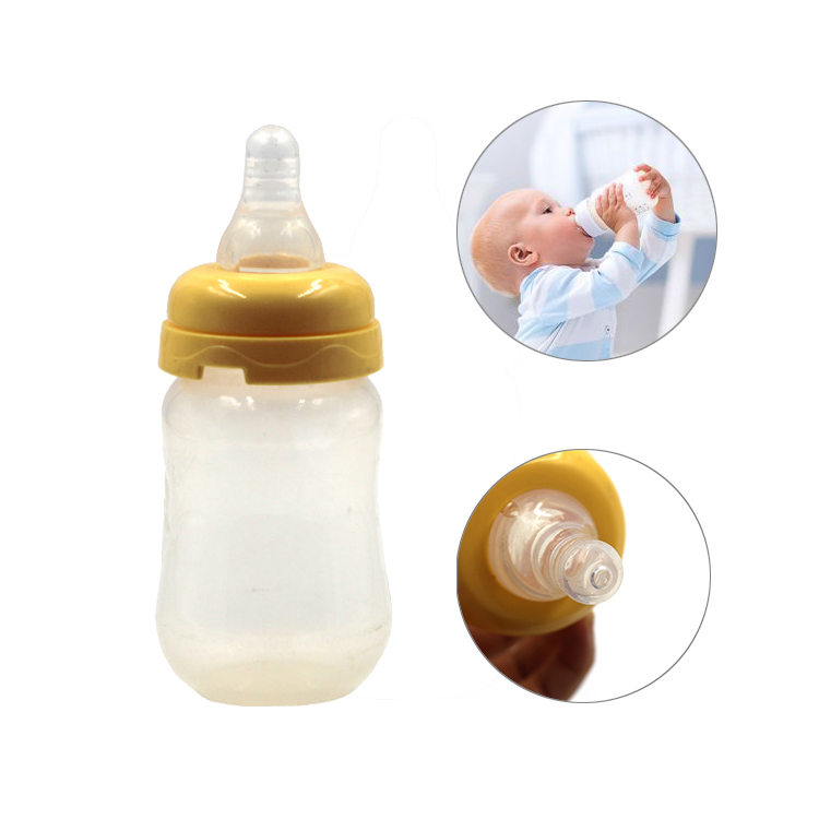 Custom PP Milk Baby Feeding Bottle With Silicone Nipple