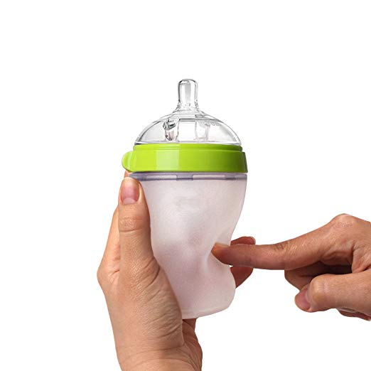 BPA Free 100% Food Grade Baby Bottle Manufacturer New Smart Hands Free Baby Silicone Bottle  Milk Feeding Baby Bottle