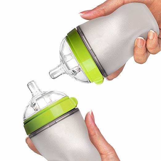 BPA Free 100% Food Grade Baby Bottle Manufacturer New Smart Hands Free Baby Silicone Bottle  Milk Feeding Baby Bottle