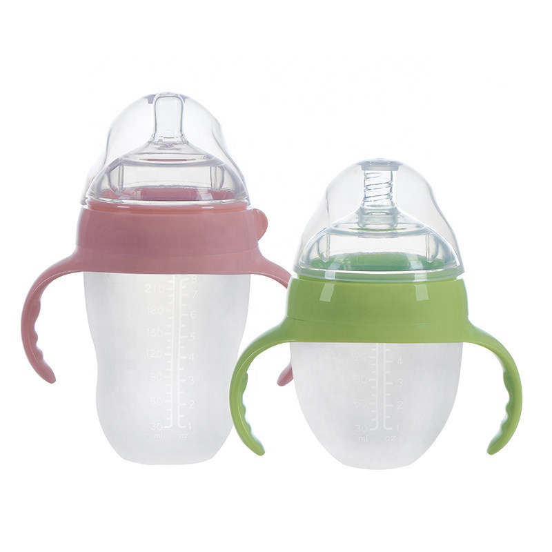 Amazon Hot Selling 5oz Silicone Baby Feeding Bottles Comfortable Silicone Baby Bottle